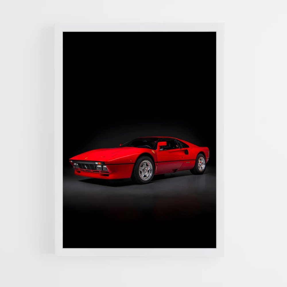 Poster gto Rouge – affiche Ferrari (vue 3)